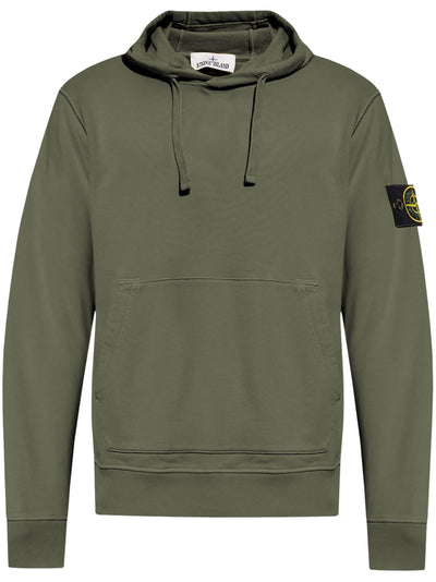 Stone Island - Sweat à capuche vert olive