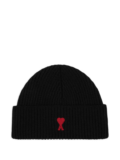 AMI PARIS - bonnet en laine à logo brodé