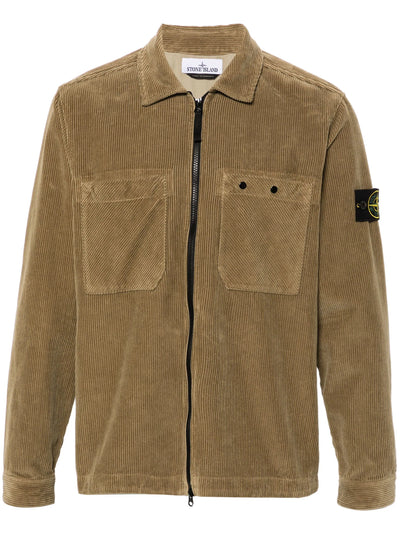 STONE ISLAND - SURCHEMISE EN VELOURS COTELÉ