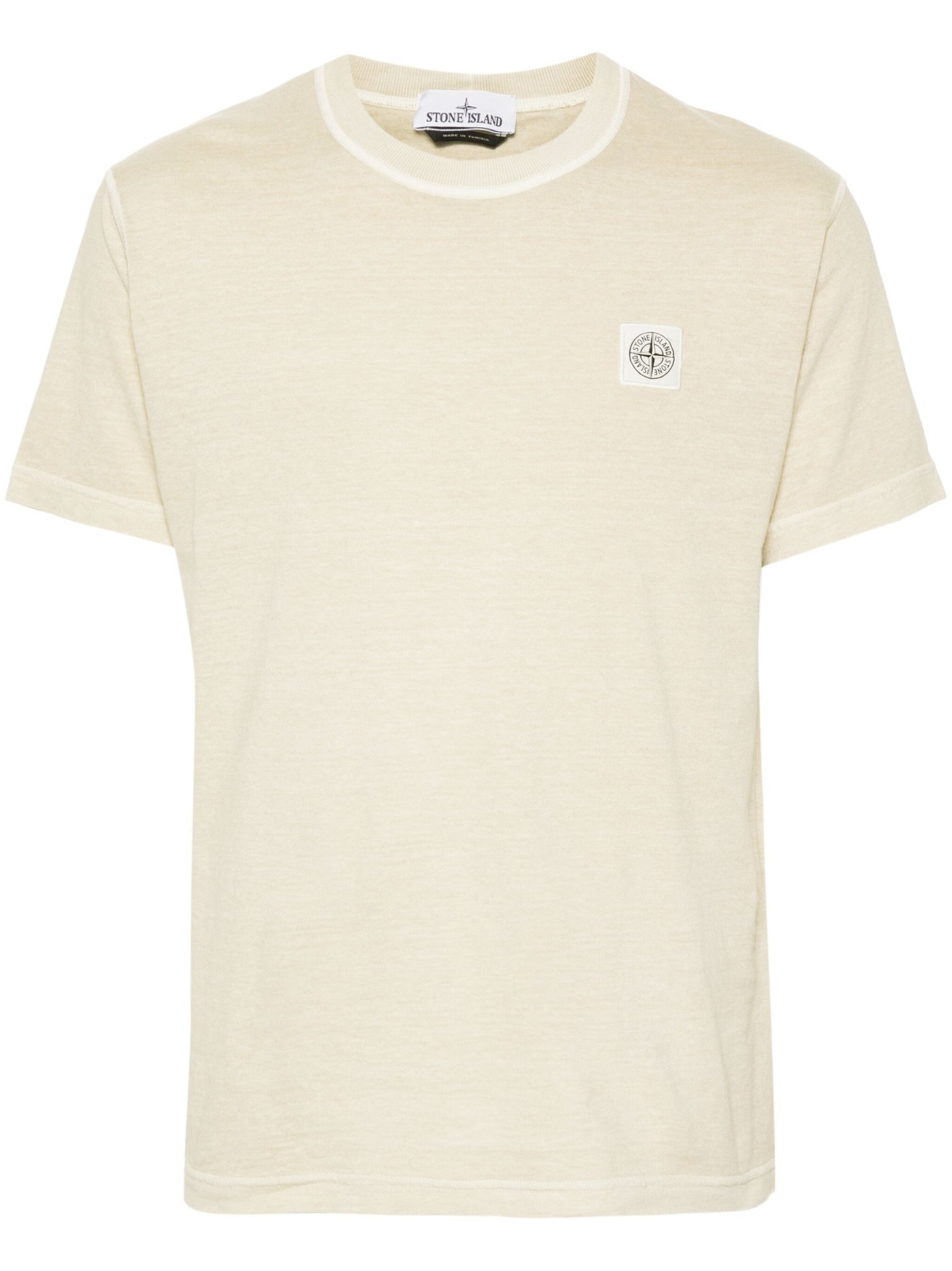 Stone Island - T shirt délavé beige clair