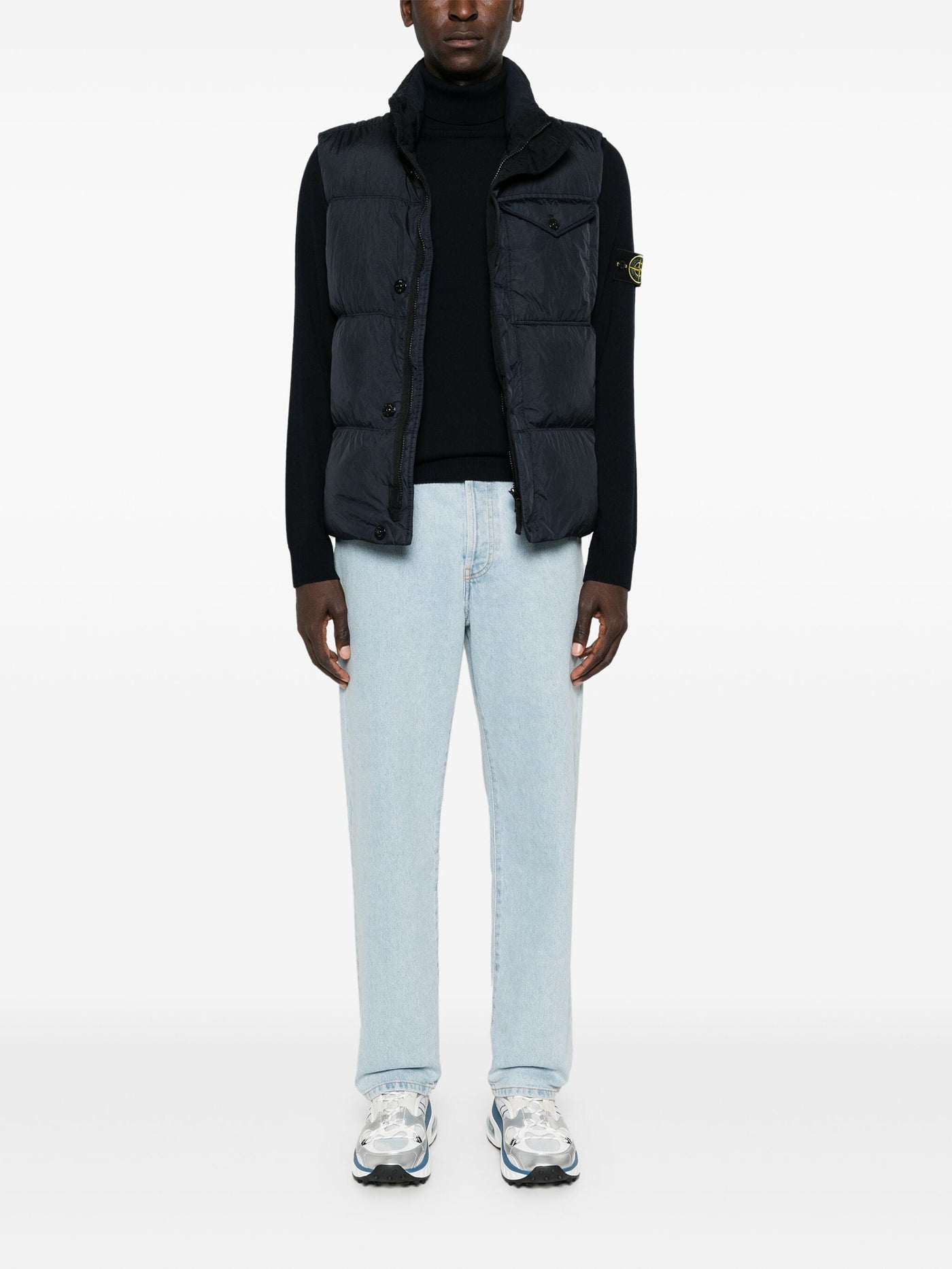 STONE ISLAND - DOUDOUNE SANS MANCHES NOIR