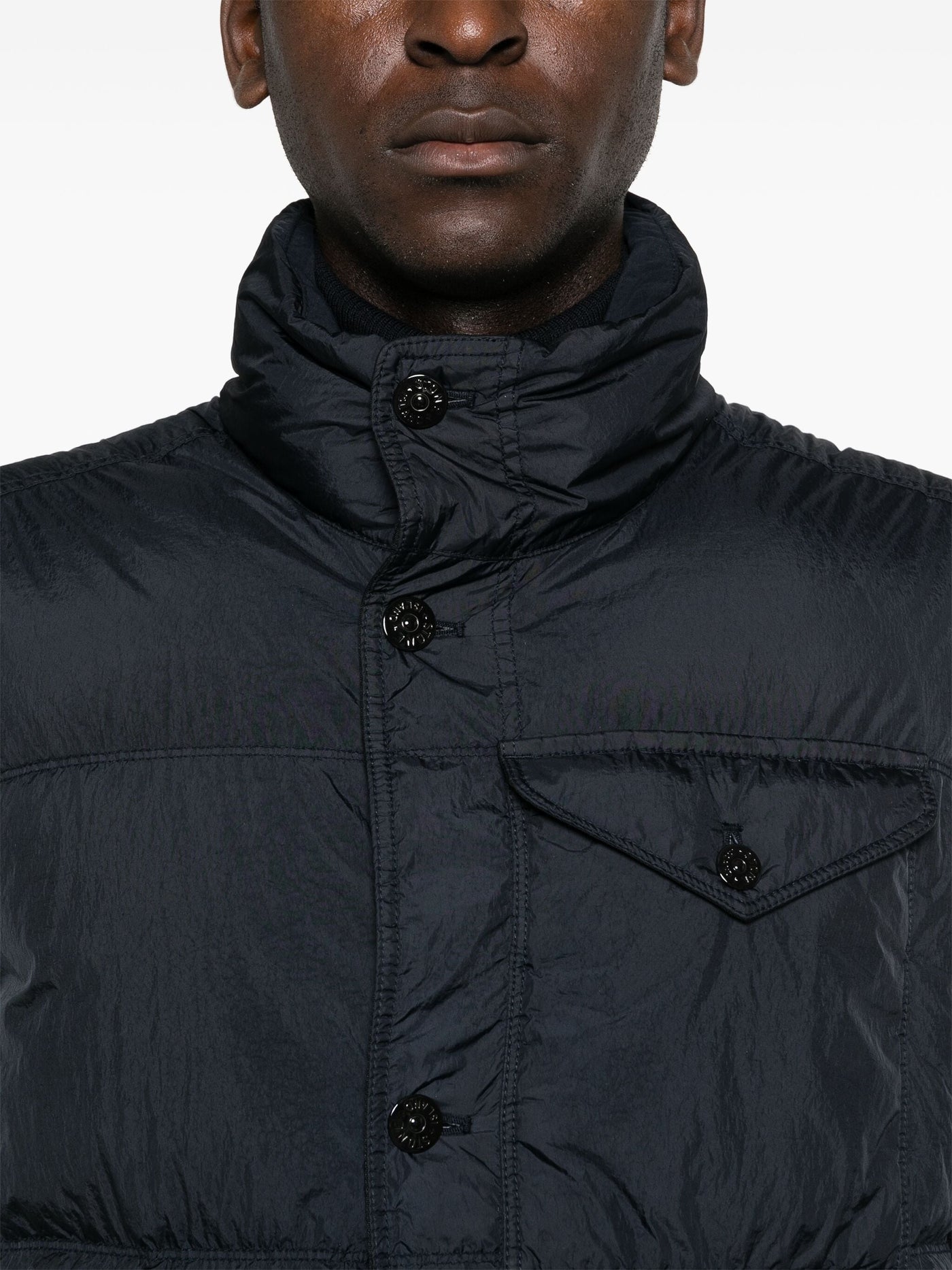 STONE ISLAND - DOUDOUNE SANS MANCHES NOIR