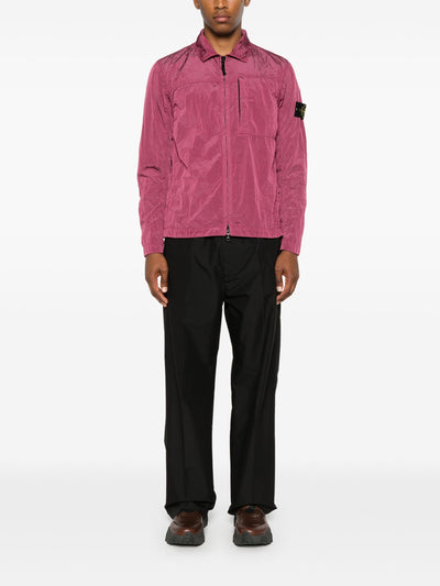 STONE ISLAND - SURCHEMISE NYLON MÉTAL VIOLETTE