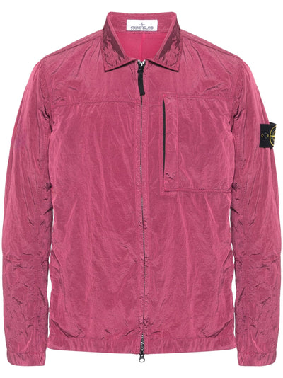 STONE ISLAND - SURCHEMISE NYLON MÉTAL VIOLETTE