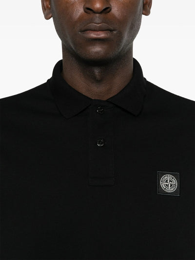 STONE ISLAND - Polo à patch logo