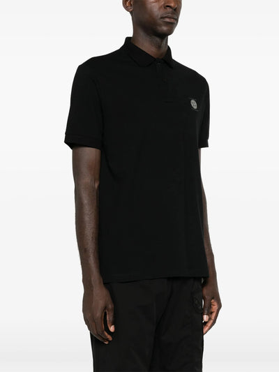 STONE ISLAND - Polo à patch logo