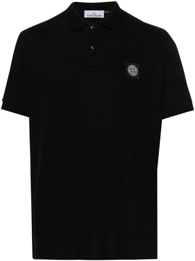 STONE ISLAND - Polo à patch logo