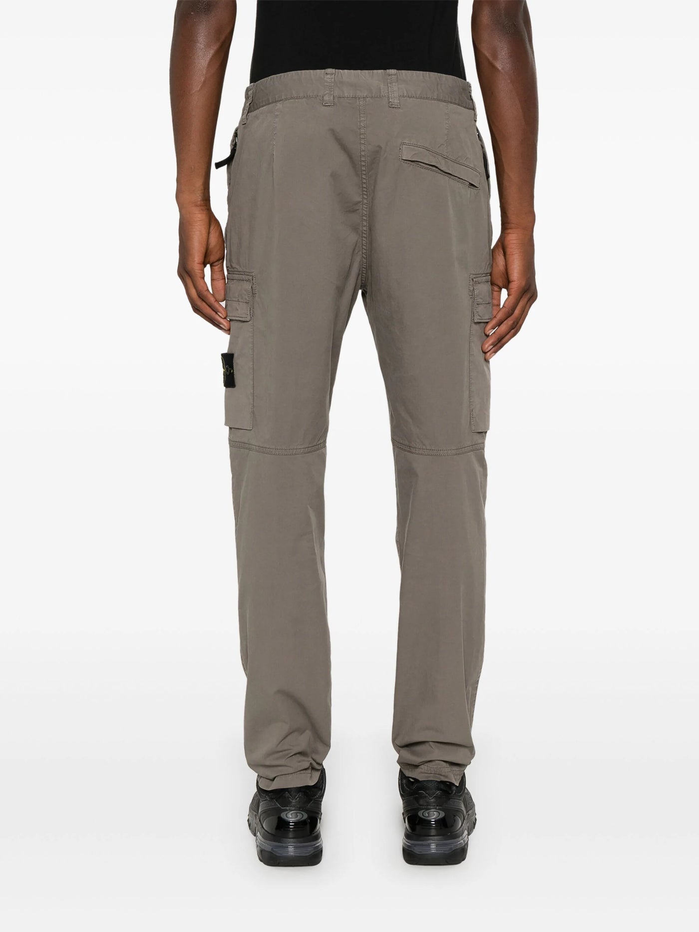 Stone Island - Pantalon cargo regular tapered dove grey