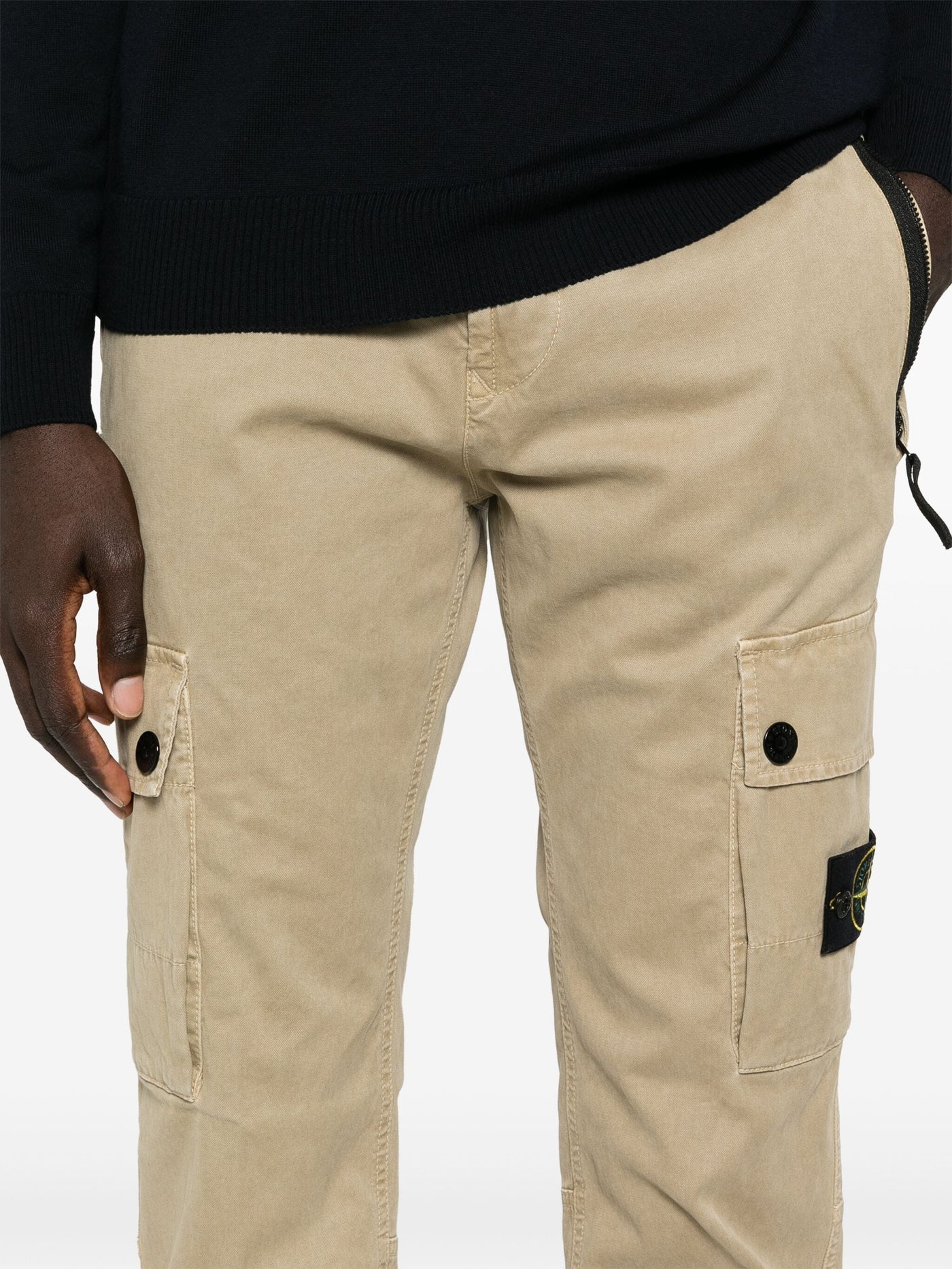 Stone Island - Pantalon cargo slim biscuit