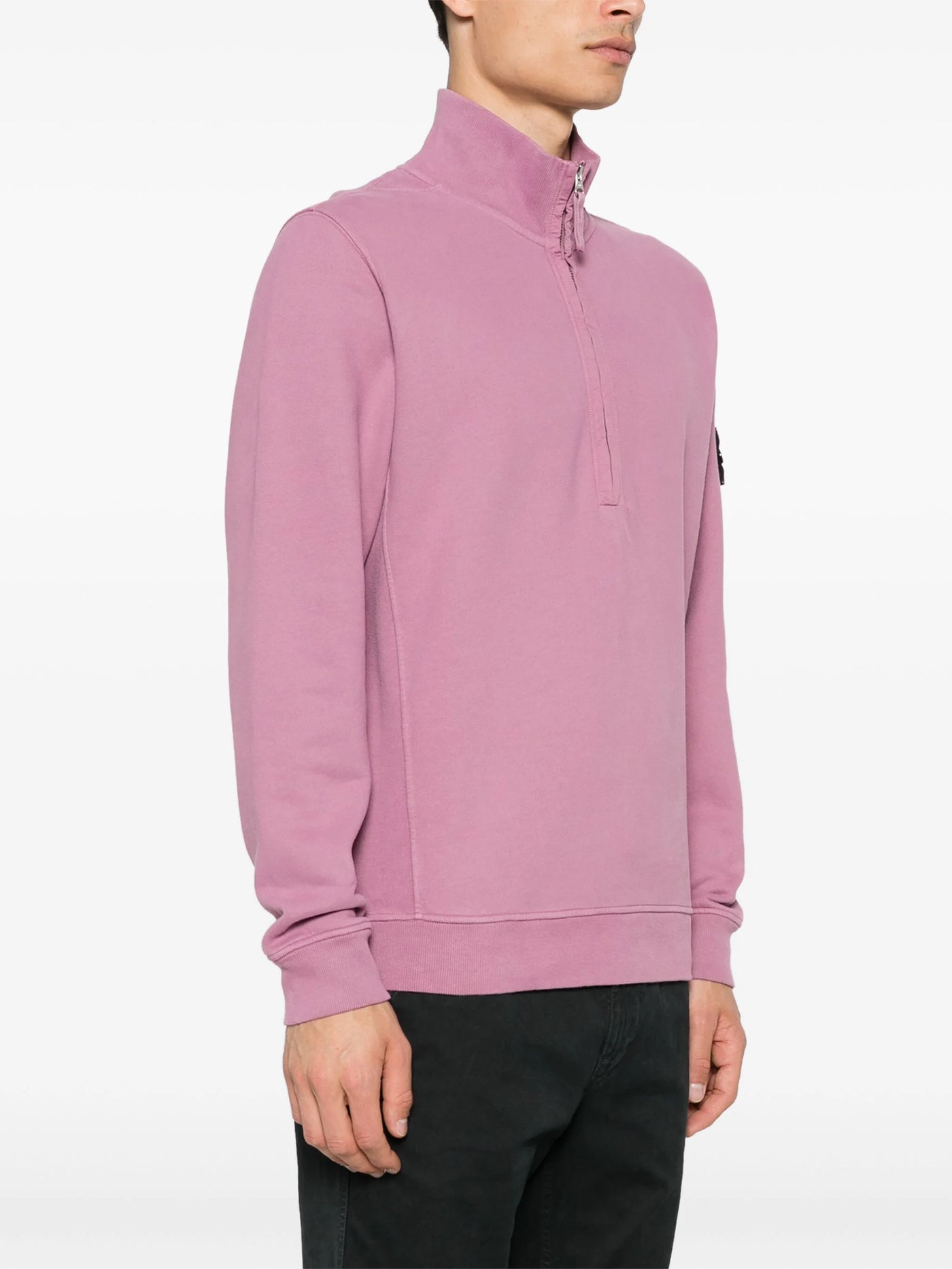 Stone Island - Sweat half zip magenta