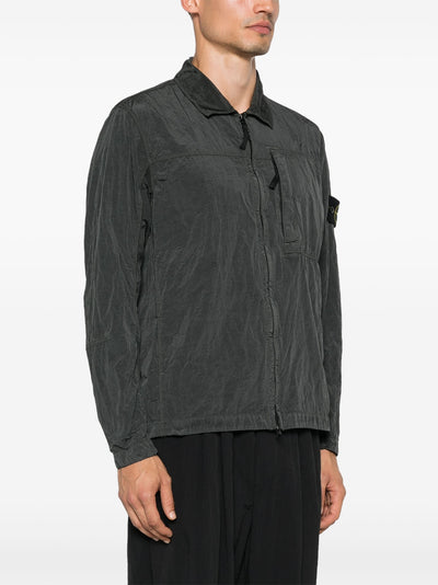 STONE ISLAND - SURCHEMISE NYLON MÉTAL GRISE