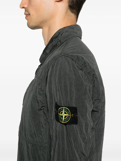 STONE ISLAND - SURCHEMISE NYLON MÉTAL GRISE