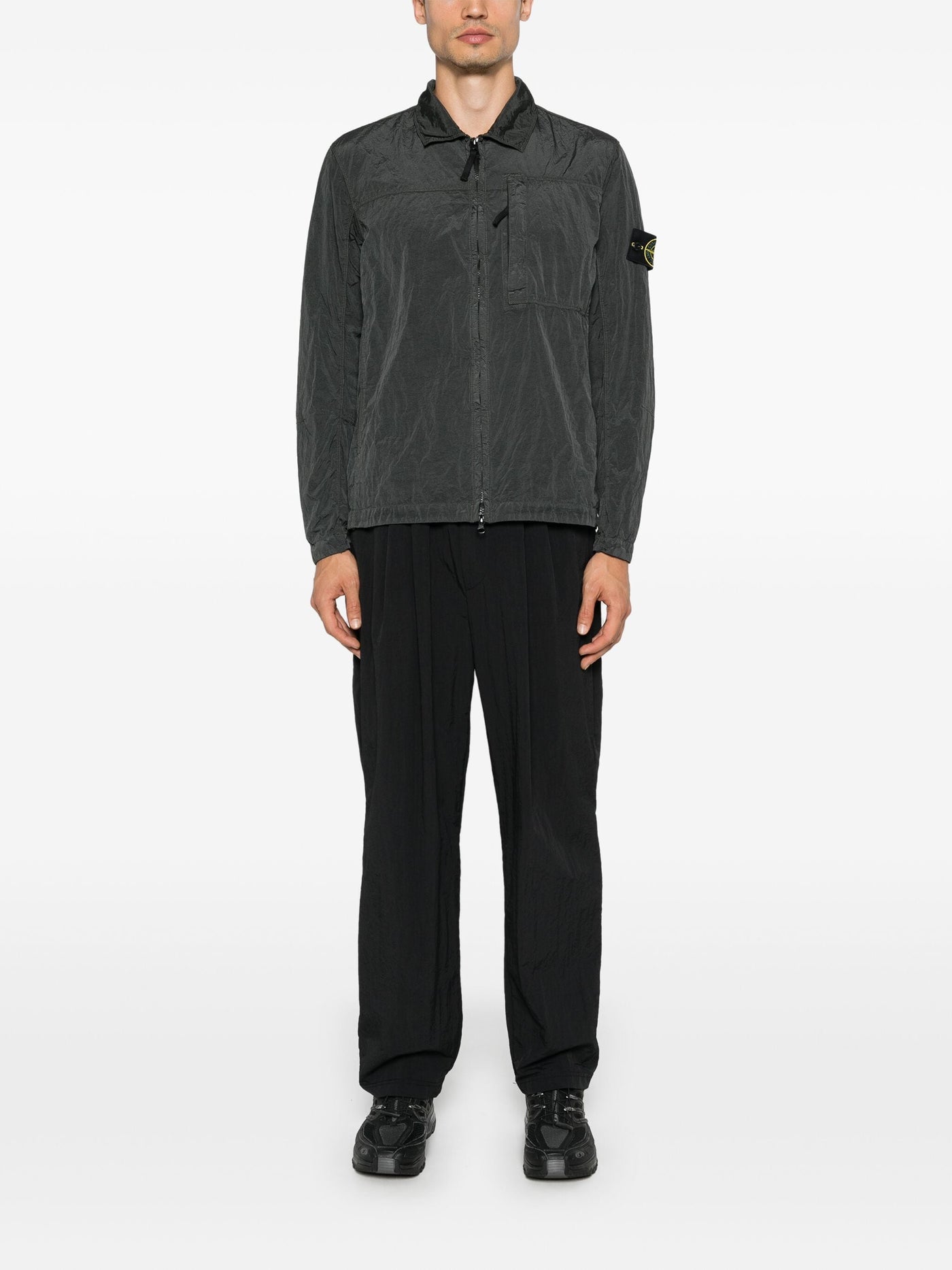 STONE ISLAND - SURCHEMISE NYLON MÉTAL GRISE