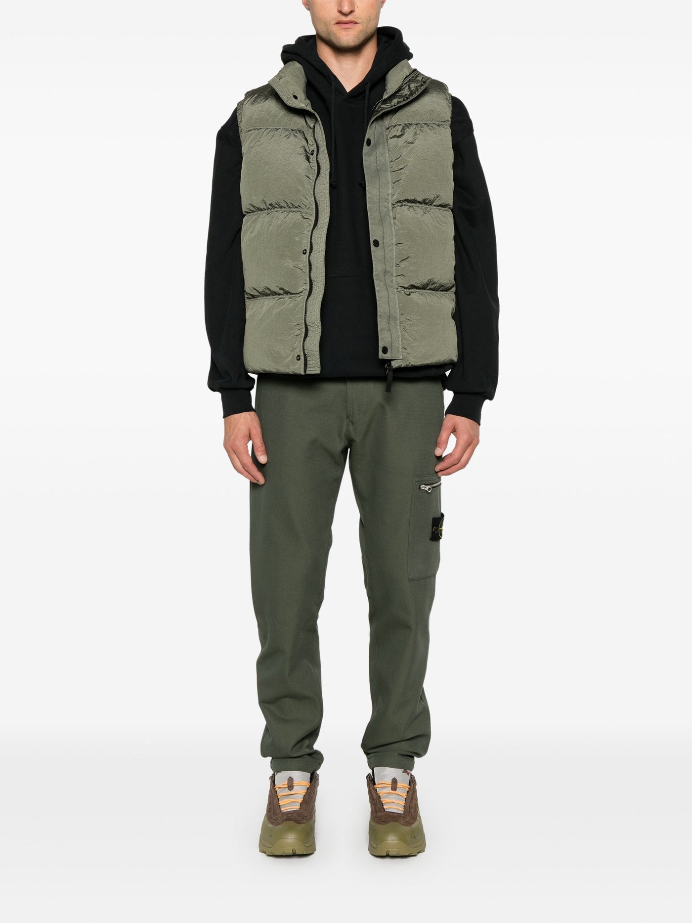 Stone Island - veste sans manches nylon kaki