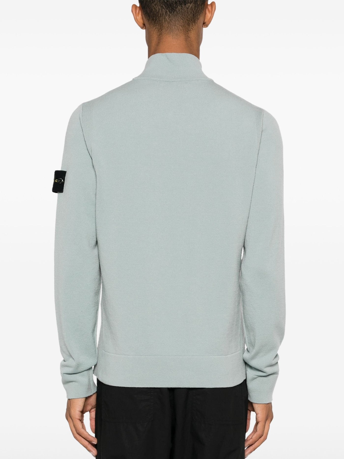 STONE ISLAND - Half-zip Vert clair