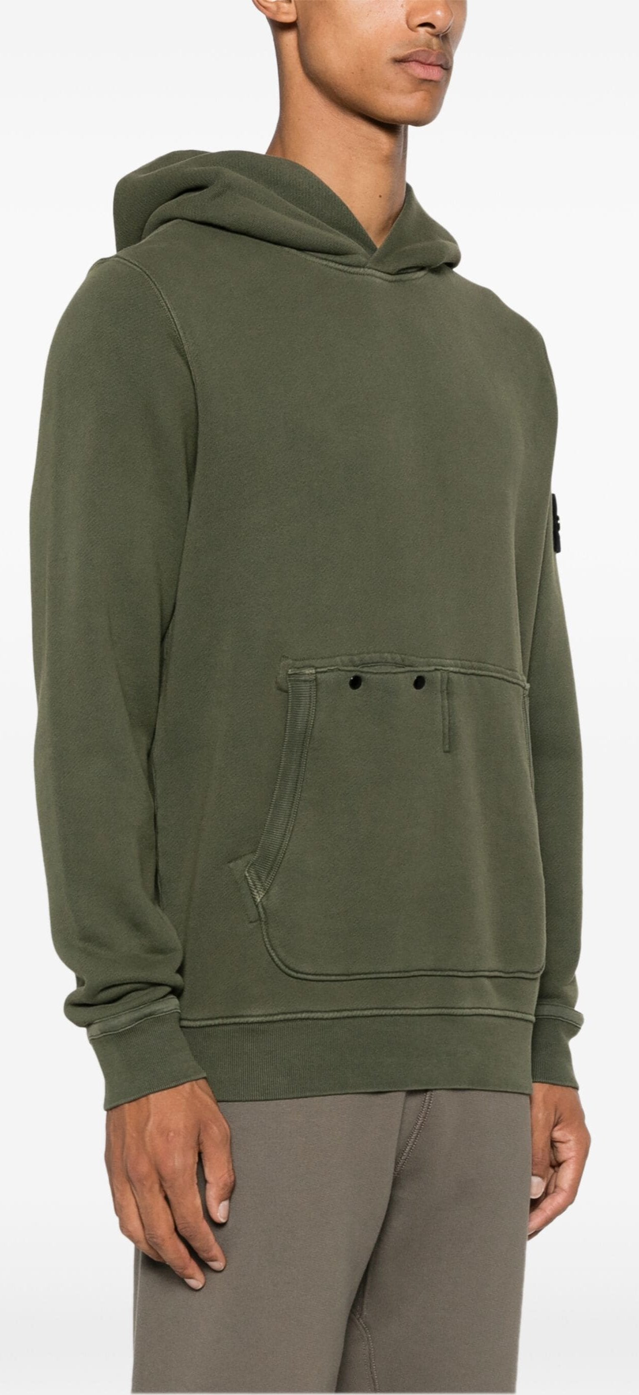 STONE ISLAND - Hoodie épais Vert olive