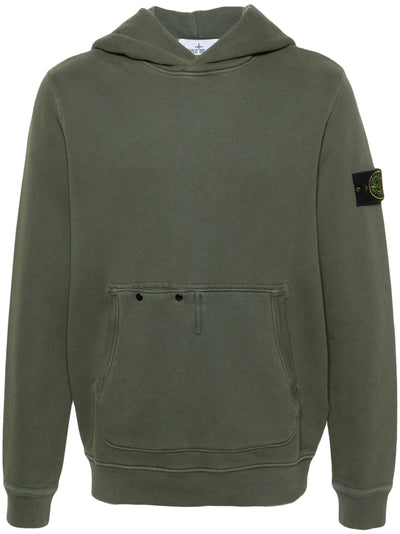 STONE ISLAND - Hoodie épais Vert olive