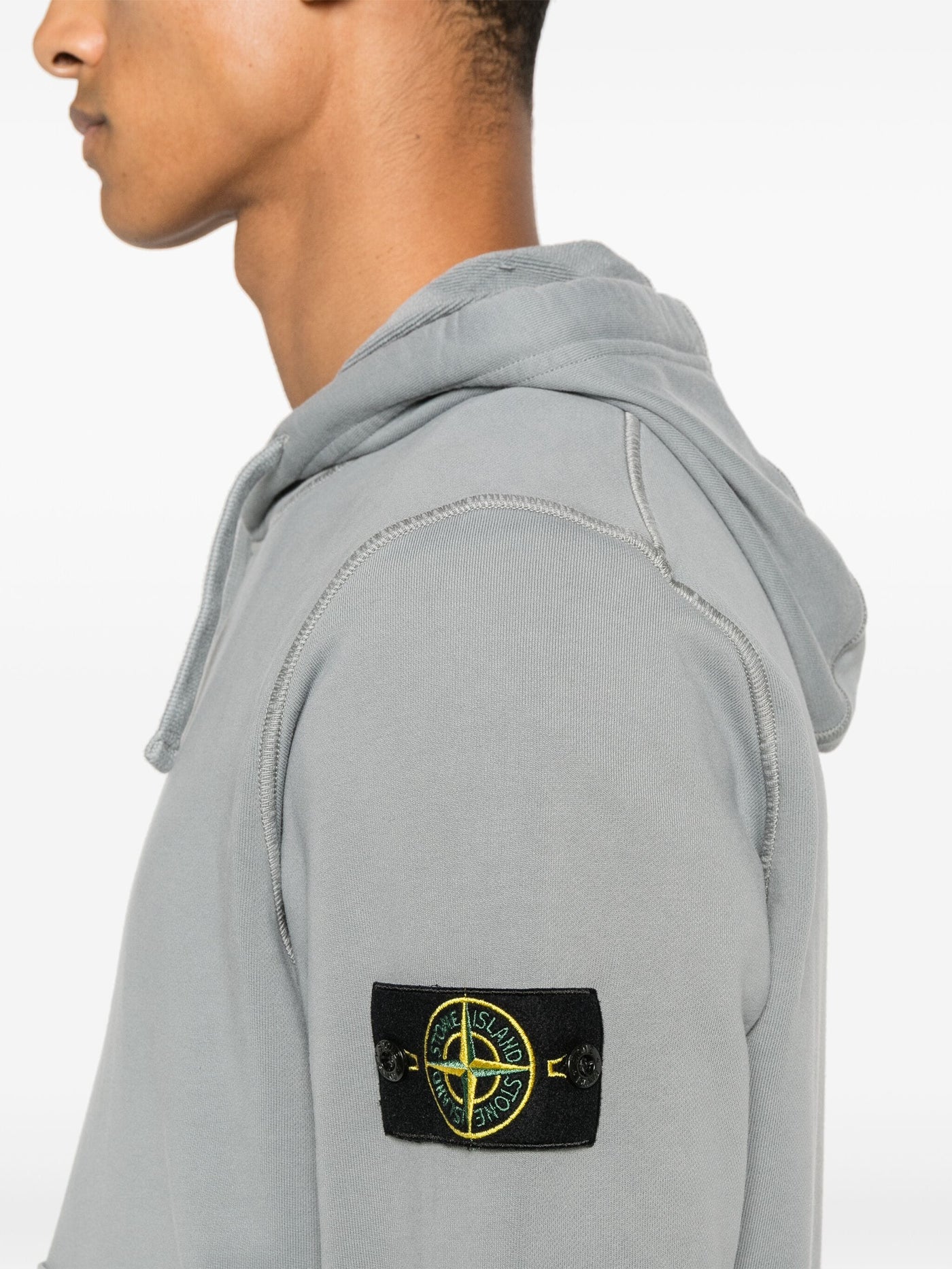 STONE ISLAND - Sweat a capuche Gris