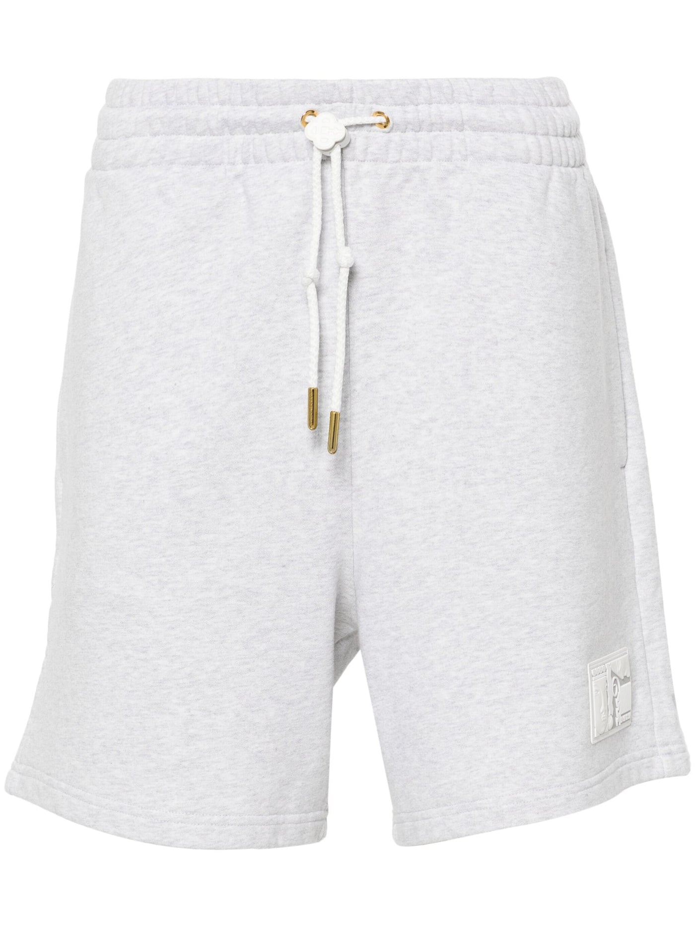 CASABLANCA - Short en coton avec patch tennis statues