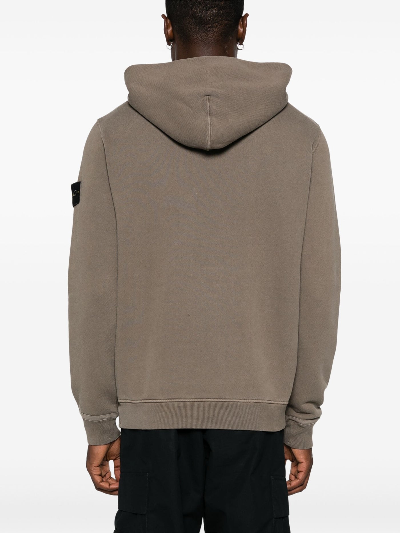 STONE ISLAND - Hoodie épais marron