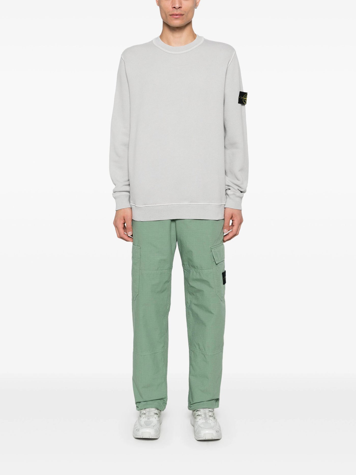 STONE ISLAND - Crewneck à poche gris