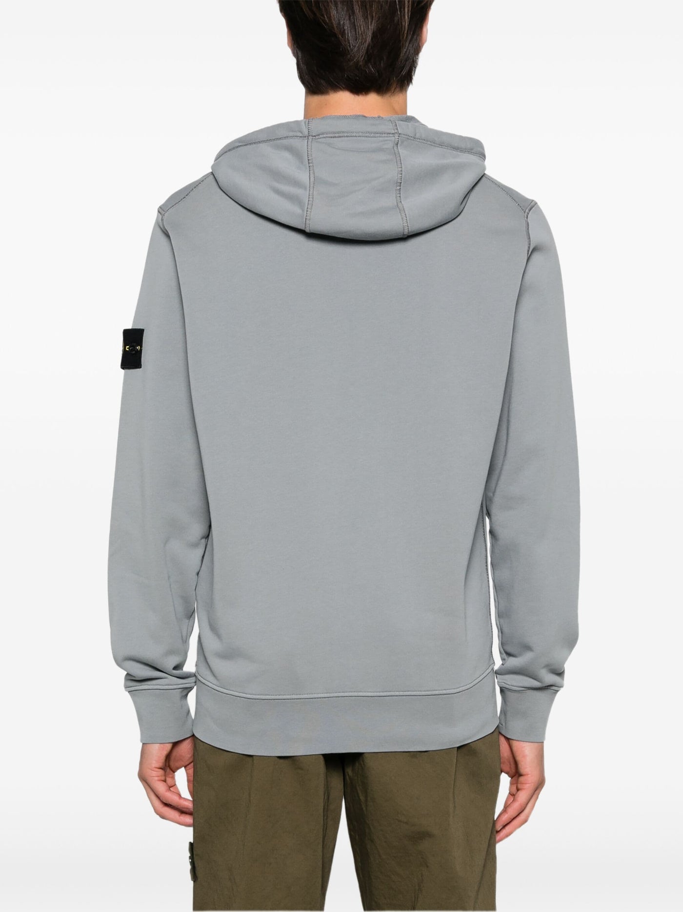 STONE ISLAND - Hoodie zippé gris