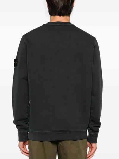 STONE ISLAND - Crewneck à poche gris anthracite