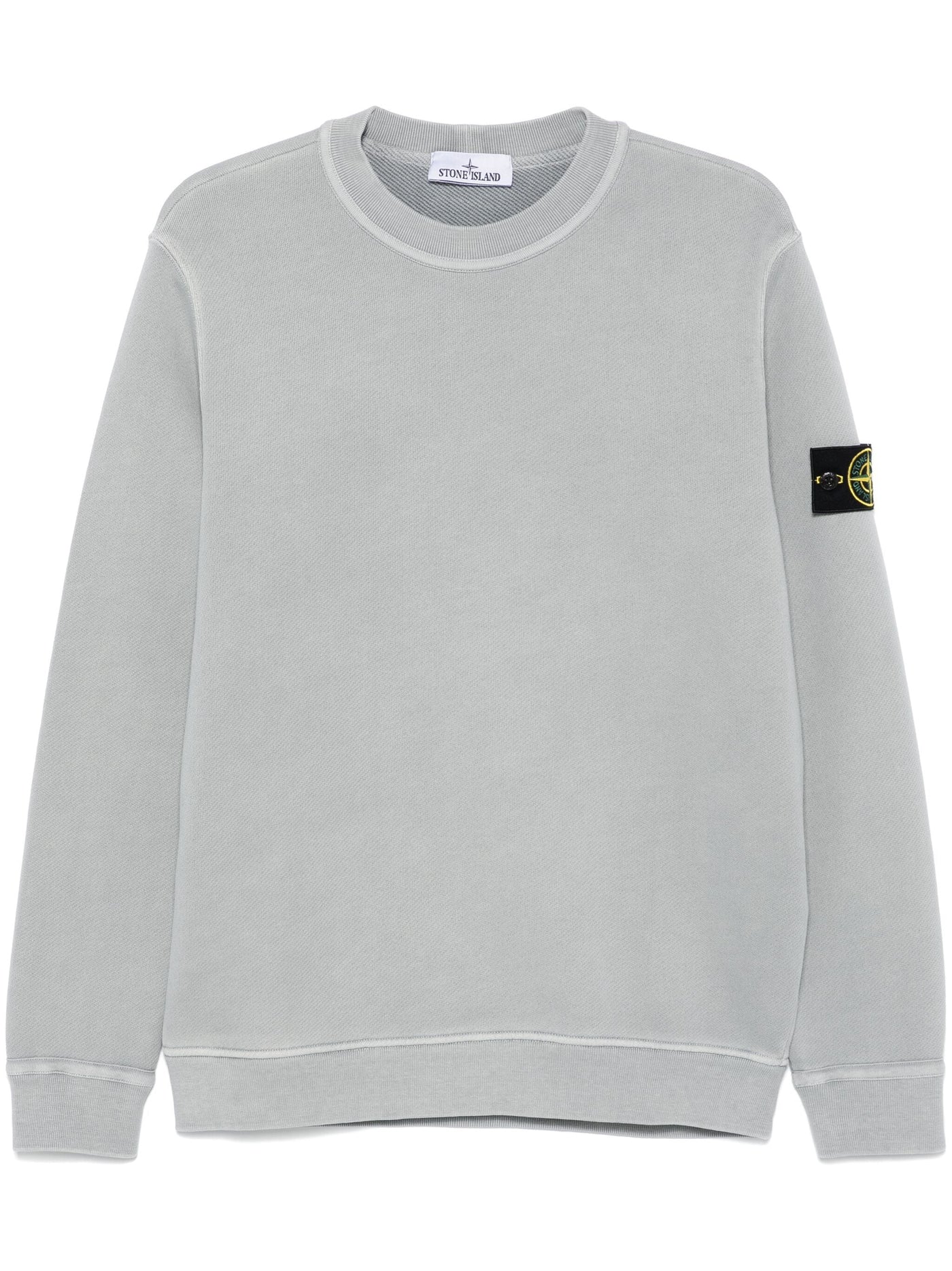 STONE ISLAND - Crewneck à poche gris perle