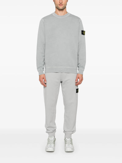 STONE ISLAND - Crewneck à poche gris perle