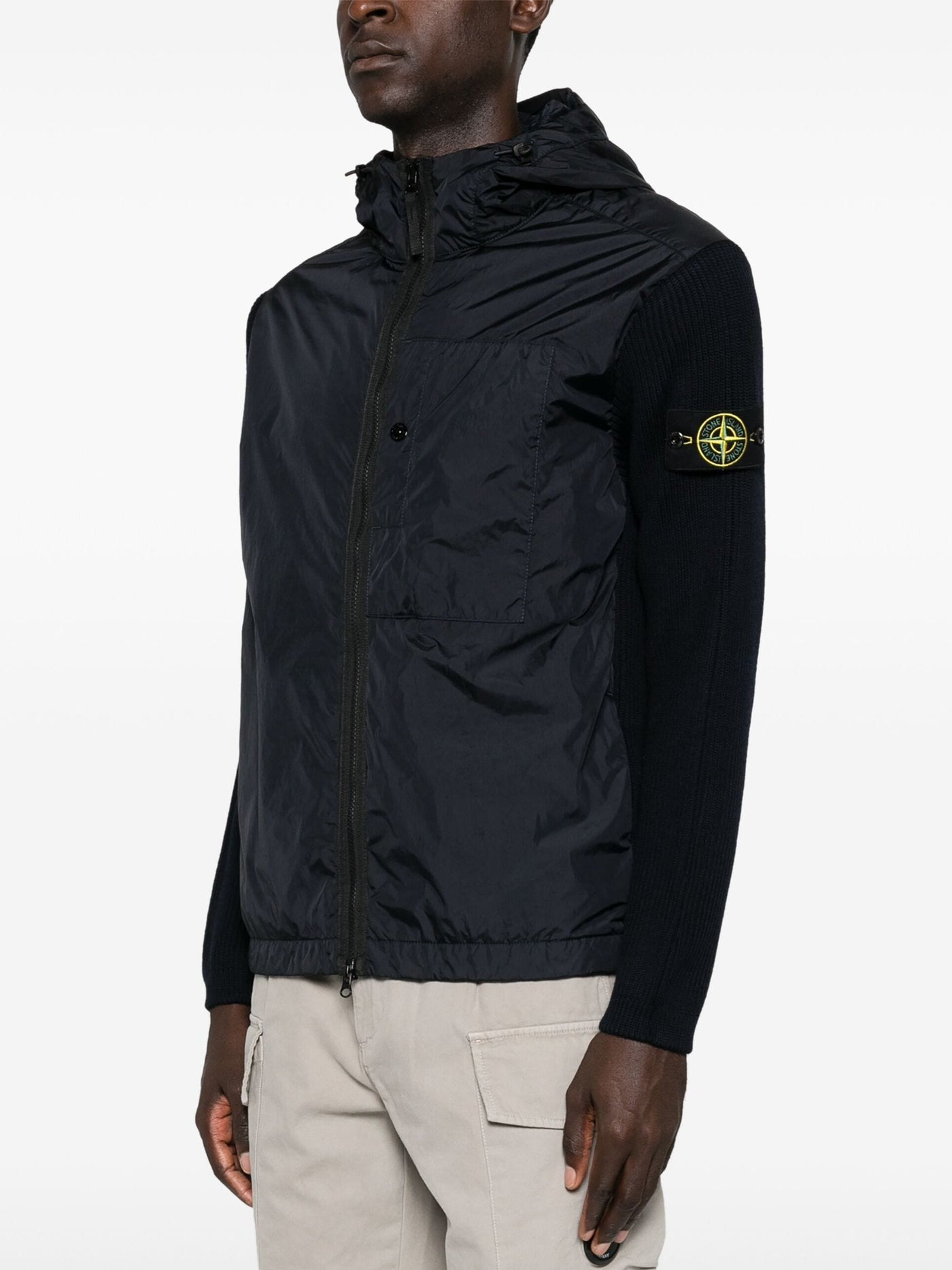 STONE ISLAND - Gilet Bi-matière Noir