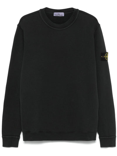 STONE ISLAND - Crewneck à poche noir