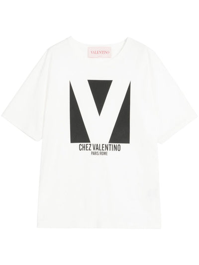 VALENTINO - T-SHIRT EN JERSEY DE COTON À IMPRIMÉ CHEZ VALENTINO