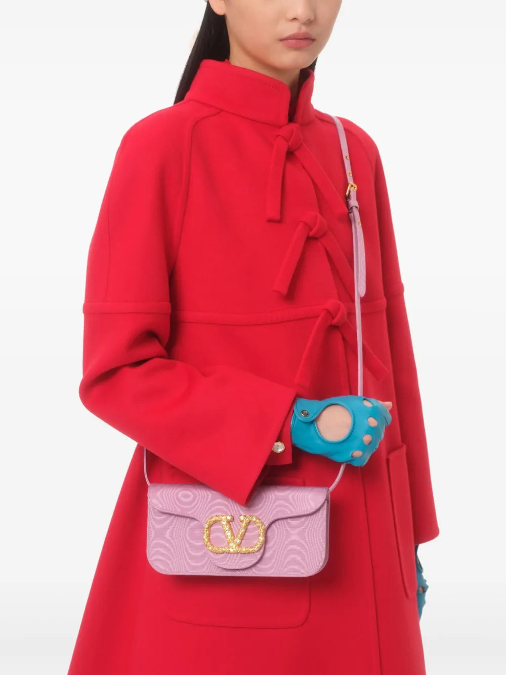 VALENTINO GARAVANI - Pochette loco rose