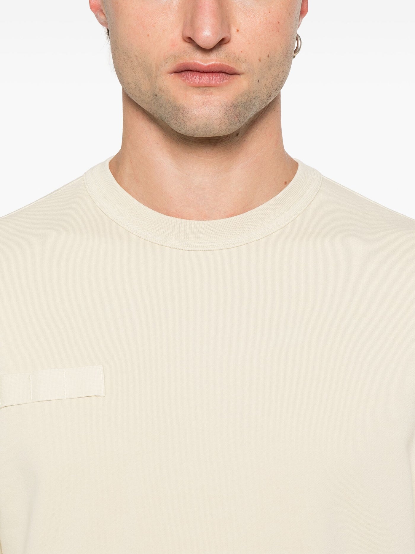 STONE ISLAND - Crewneck Zip pocket Beige sable