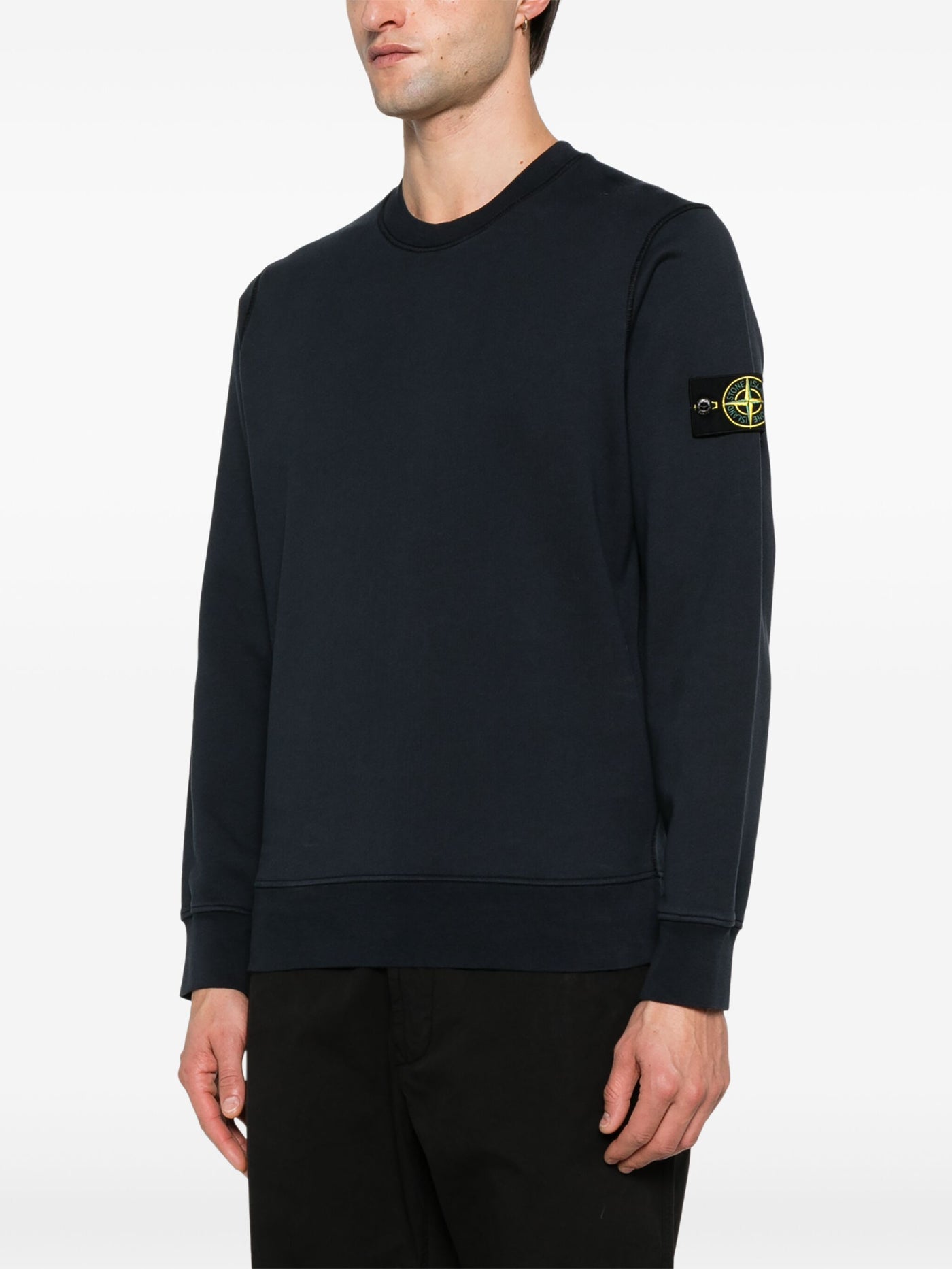 STONE ISLAND - Crewneck classique bleu marine