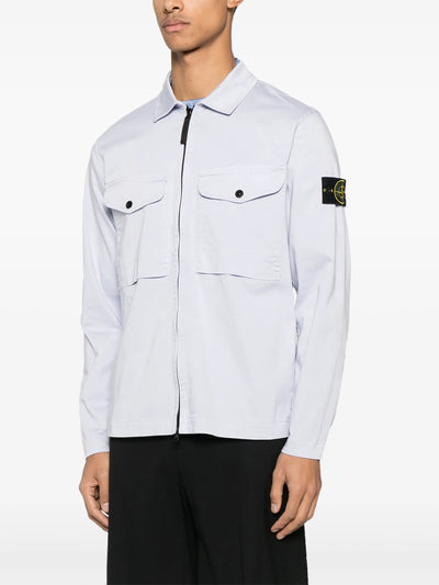 STONE ISLAND - Surchemise en cotton Lila