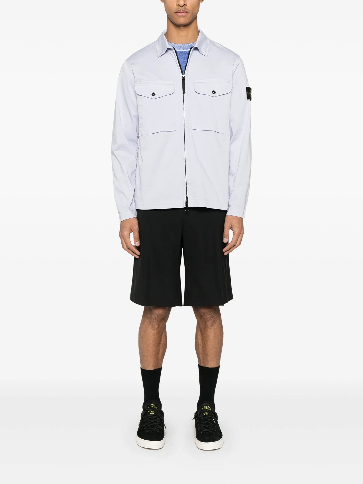 STONE ISLAND - Surchemise en cotton Lila