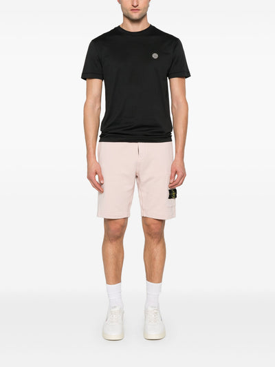 STONE ISLAND - Short en coton Rose Antique