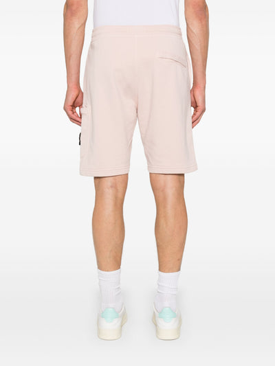 STONE ISLAND - Short en coton Rose Antique