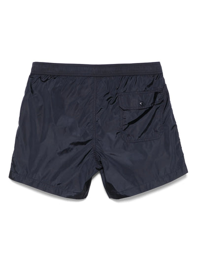 MONCLER - short de bain à bandes latérales bleu