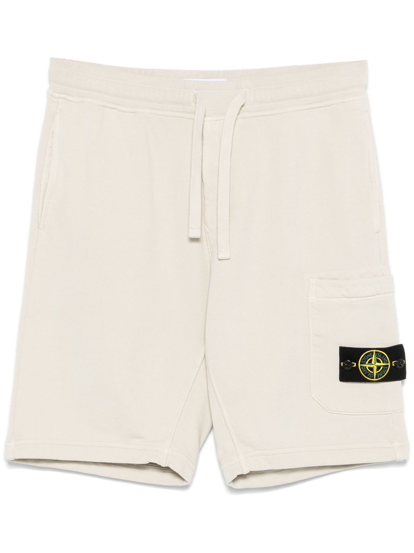 STONE ISLAND - Short en coton beige