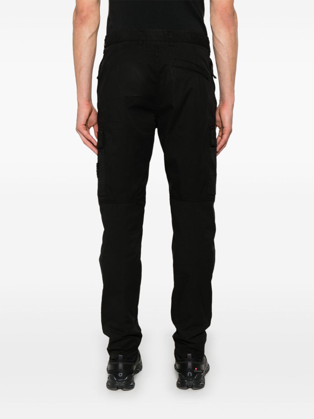 STONE ISLAND - Pantalon cargo fuselé à patch compass