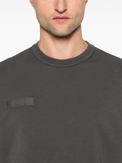 STONE ISLAND - Crewneck Zip pocket gris Anthracite