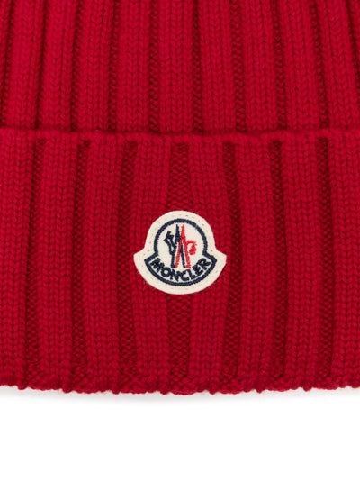 MONCLER - bonnet en laine rouge
