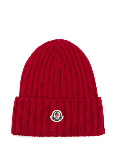 MONCLER - bonnet en laine rouge