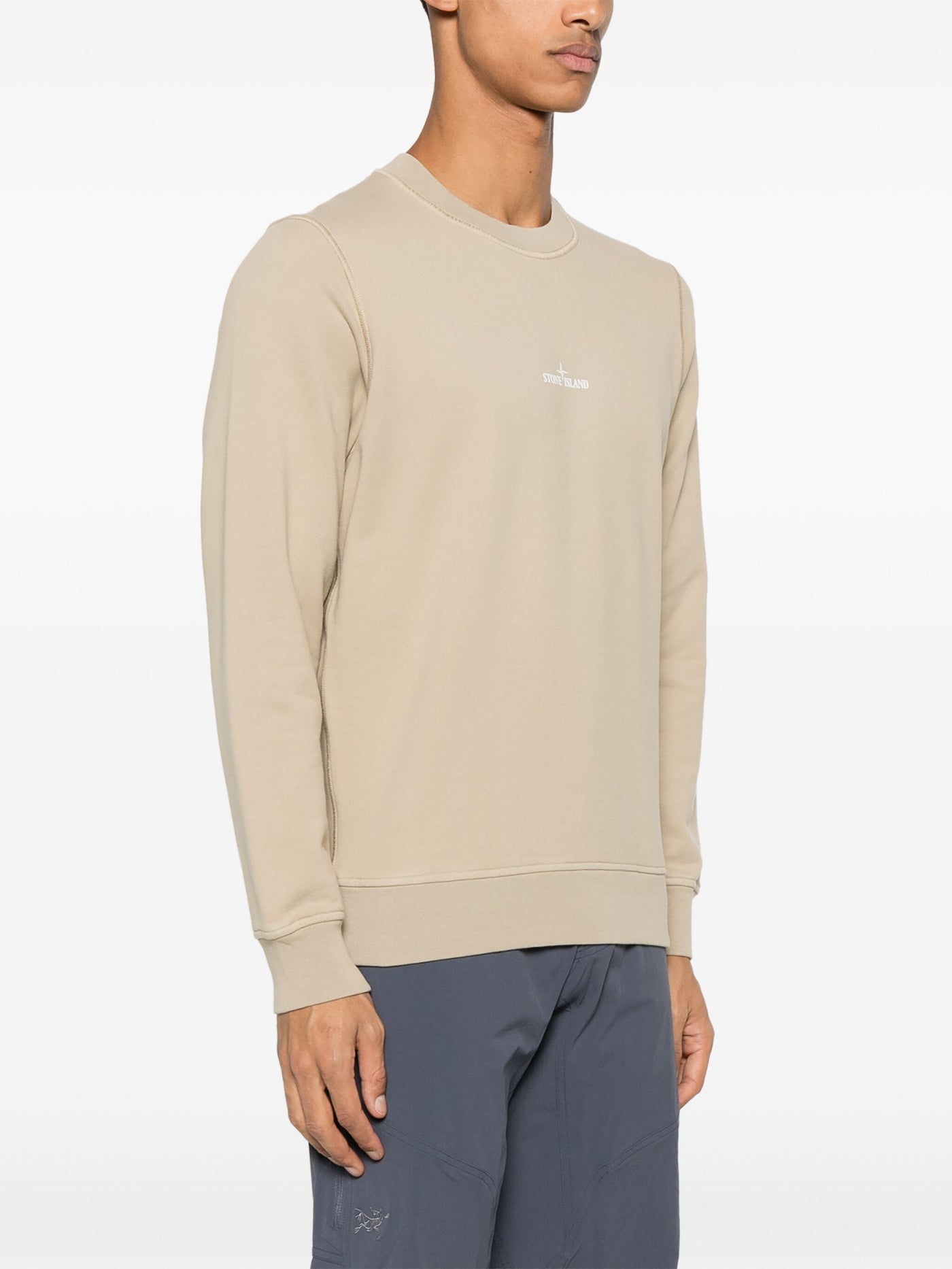 STONE ISLAND - Crewneck imprimé au dos