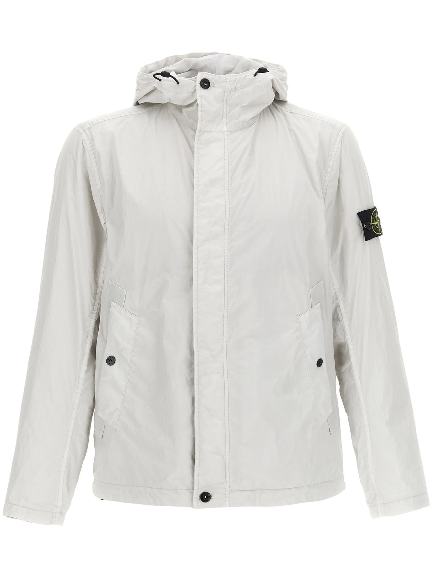 STONE ISLAND - Short parka gris clair