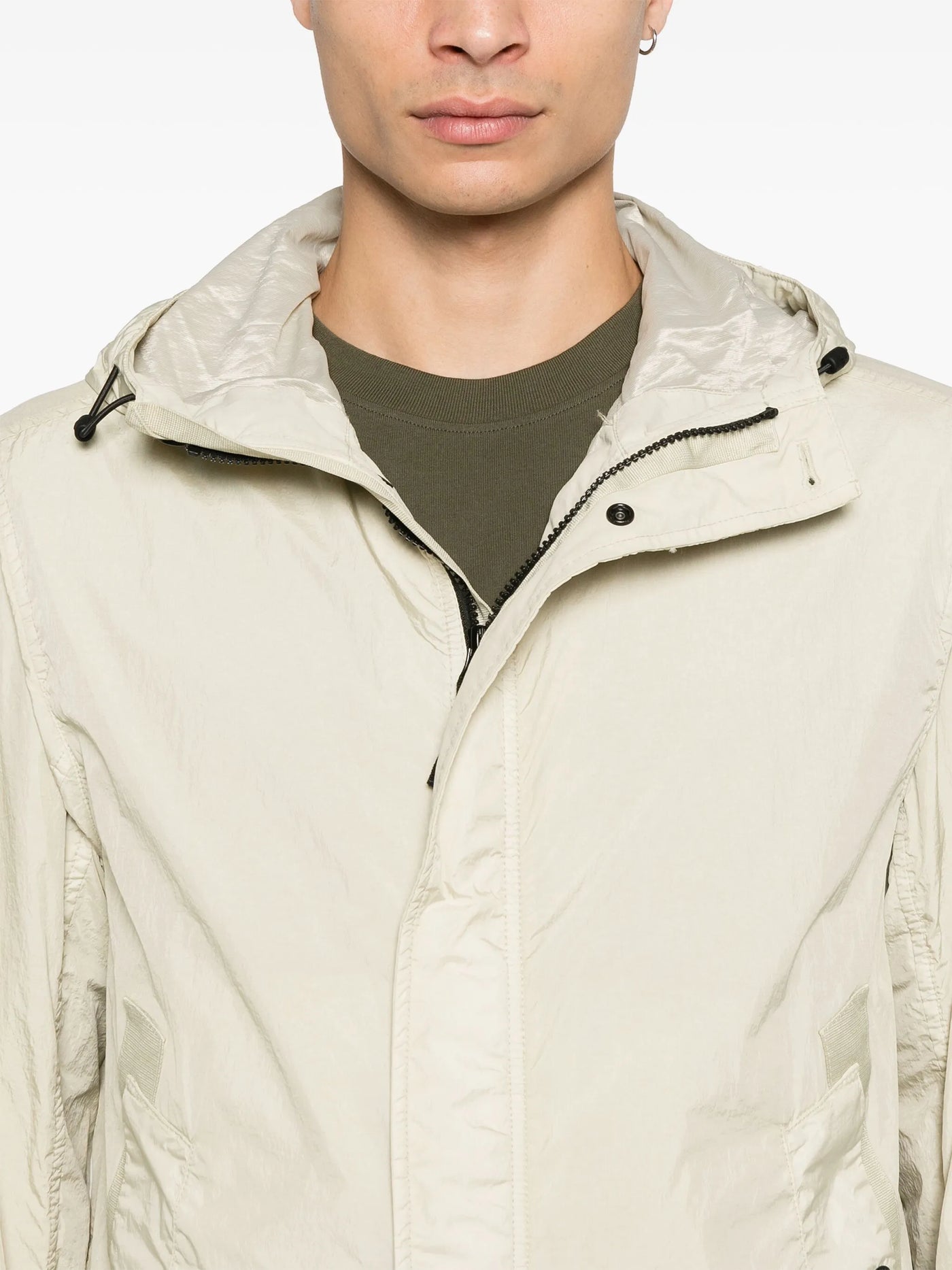 STONE ISLAND - Short parka beige