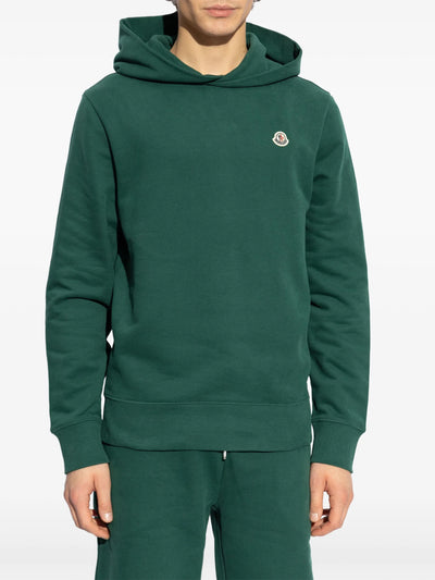 MONCLER - Hoodie à logo vert