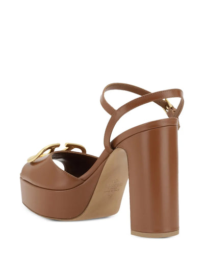 VALENTINO - Sandales à plateforme Marron